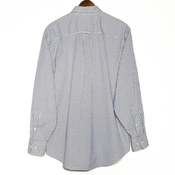 Nautica Mens White Plaid Long Sleeve Buttondown Shirt - Picture 4 of 6